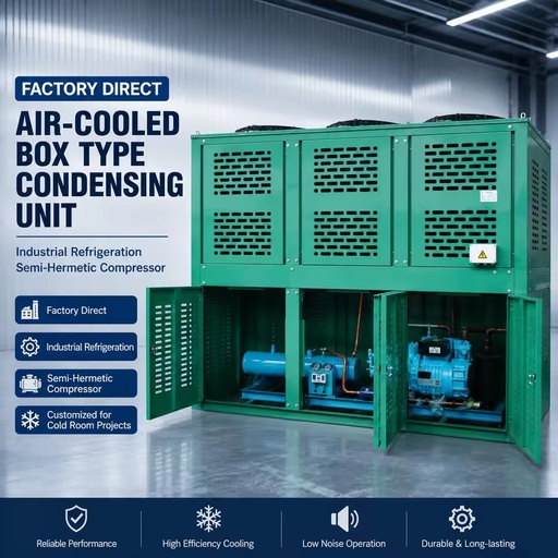 Air Cooled Box Type Condensing Unit R404A CE Available for Cold Room Storage Refrigeration Project