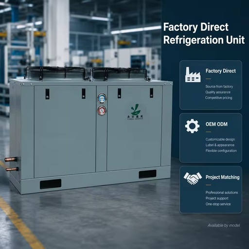 5HP Air Cooled Condensing Unit R404A for Seafood Fish Cold Storage Refrigeration System for Industrial Cold Storage Project