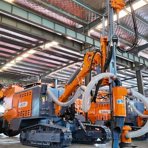 ZGYX 452T Mine Drilling Rig Diesel DTH Borehole Drill Track Mounted Orange Industrial Equipment Max 21m Drilling Rig