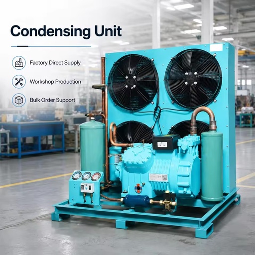 Open Type Air Cooled Condensing Unit R22 for Fruit Vegetable Cold Room Refrigeration System for Cold Room Project