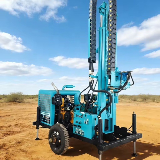Custom Trailer-mounted Water Well Drilling Rig with Diesel Engine Mining Drill Rig Max 300m Drilling Depth