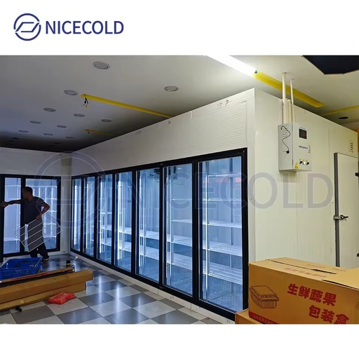 Premium High Quality Display Walk in Cooler Energy Saving Cold Room with Glass Door for Supermarket and Convenience Store