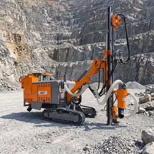 FX 452T Diesel Integrated Crawler Rotary Drilling Rig with Engine Pump & Gearbox 24m Drilling Depth for Ore Mining