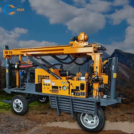 New Condition Portable Borehole Drilling Rig for Farm Construction Core Gear Gearbox Pump Motor Engine Bearing Mine Drilling