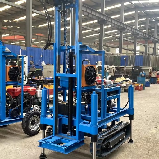 Factory Direct Sale Hydraulic Diesel Water Well Drilling Rig Mine Drilling Rig Spray Pump High Pressure Water Pump Wheels 150m