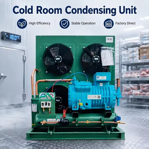 High Performance Air Cooled Condensing Unit with Bitzer Copeland Compressor for Industrial Cold Storage and Frozen Products