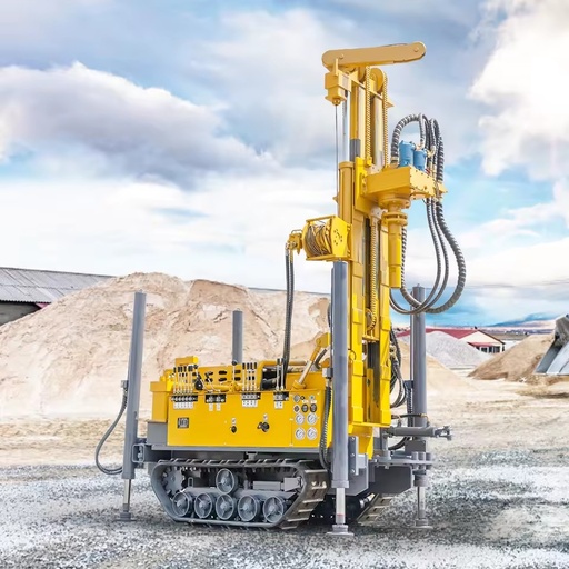 100m, 150m, 200m, 300m, 350m, 600Meters Steel Crawler Mounted Diesel Mine Water Well Drilling Rig Machine Factory Price