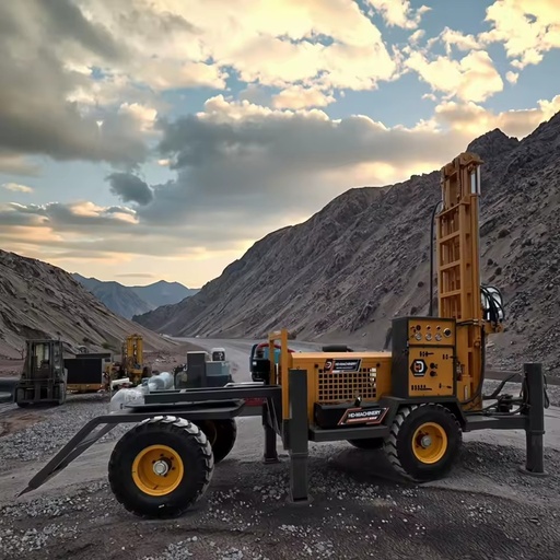 New Arrival Mounted DTH Borehole Drill Rig Machine Trailer Type Water Well Drilling Rig for Sale for Mine Drilling