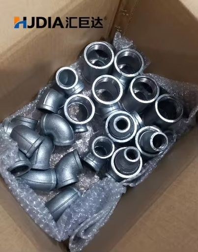 Reducing Elbow Internal Threaded Connection Malleable Iron Fitting Galvanized Surface Hexagon Head Plumbing Fire-fighting
