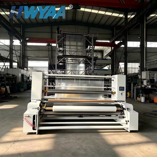 HWYAA High Precision Rotating Mold PE Blowing Film Machine LDPE Plastic Garbage Bag Machine Extruded Film