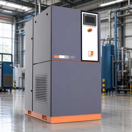 Energy Saving Stationary Lubricated Micro Screw Air Compressor 5.5kW 8bar with PLC Motor Stable Pressure Output for Workshop Use
