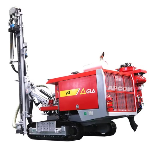 Borehole Rotary Drilling Rig Mine V3 Blasthole Small Crawler Mounted Diesel-Powered High Efficiency Max 30m Depth for Mining