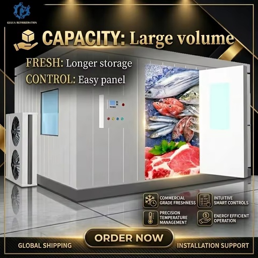 KuLe OEM Eco-Friendly Energy Saving Container Walk-in Cold Storage Freezing Blast Freezer Refrigeration Unit for Meat Fish