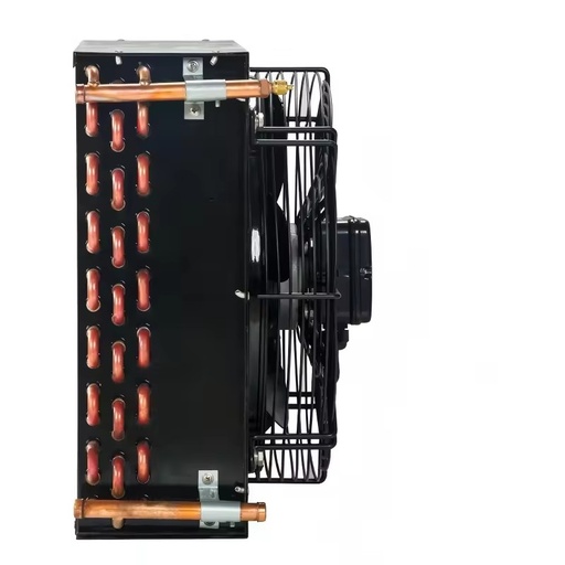 2HP Refrigeration Condenser Coil Copper Tube Aluminium Fin Cooler 380V Heat Exchanger Energy Saving Automatic High Efficiency