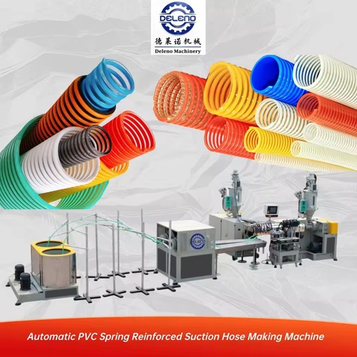 Automatic PP/PVC Spiral Reinforced Hose Production Line / Helical Wire Winding Extruder Machine / Flexible Pipe Making Equipment