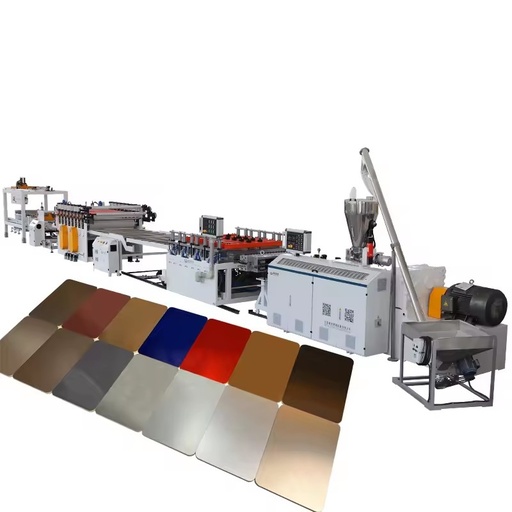 WPC Plastic Roof Tile Making Twin Screw Extrusion Production Line with Motor & Engine for High Automation