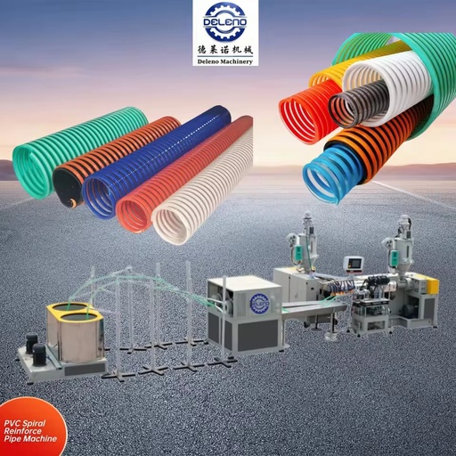 Automatic PVC/PE Spiral Reinforced Hose Production Line Pump Bearing Multilayer Co-Extrusion Extruder Machine for Flexible Air
