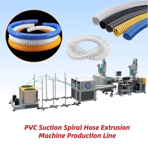 PLC Controlled Gear Drive Single Screw High Pressure Flexible PVC Helix Suction Hose Extrusion Line Pump Bearing Motor Pipe