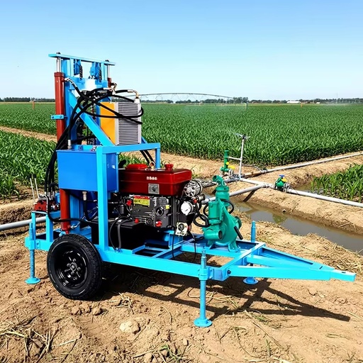 150m High Efficiency Portable Mini Mine Boring Borehole Machine Wheeled Traction Water Well Drilling Rig Machine