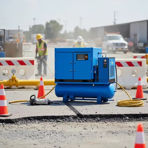 Portable Industrial Compressors With Air Tank 7.5kw 10hp All in One 4-in-1 High Efficiency Smart Silent Screw Air Compressor