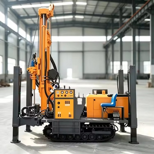 Drill Rig Deep Well 350m Hydraulic Water Well Drilling Machine Crawler Air Compressor Durable for Sale