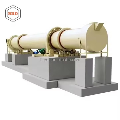 Electric Energy Efficient Industrial Rotary Dryer Steam Heating PLC Controlled Gear Driven SUS304L Construction Biomass Bulk