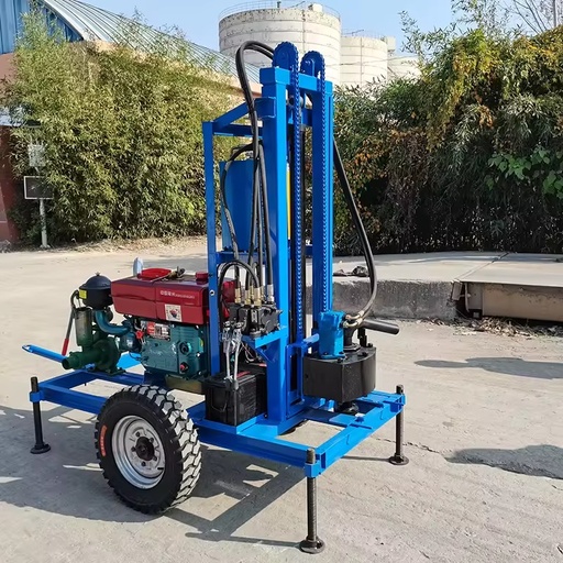 Borehole Drilling Rig Trailer Mounted 150m 200m Water Well Drilling Rig Machine with Carbide Drill Bit