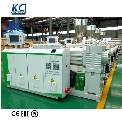 80/156 Conical Twin-screw Extrusion Machine Double Screw Extruder for PVC Pipe/Profile/Sheet WPC Profile PLC Control