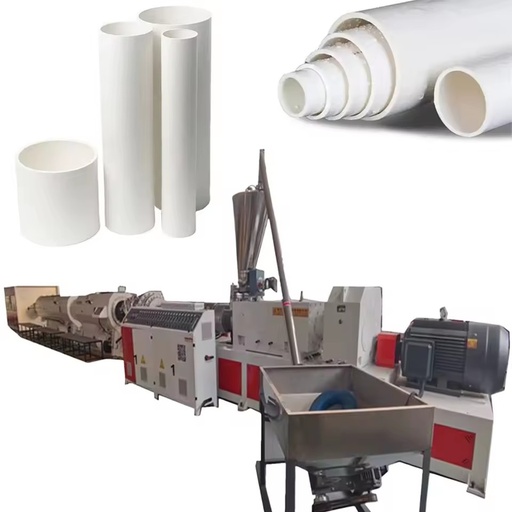 UPVC/PVC Water Supply Pipe Extrusion Line 20-110mm Twin Screw High Output Automatic Machine with Glue Joint Pelletizing & Plates