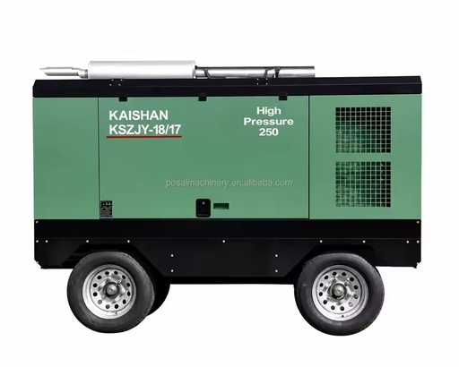 Mining Portable Screw Air Compressor Kaishan KSZJ-18/17AK 18 M3/Min 17 Bar for Down-the-Hole Drill Rig Plateau Working Site