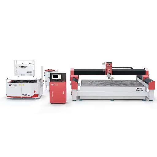 HEAD Silver 5Axis Heavy Duty CNC Waterjet Cutting Machine Oversized Worktable High Precision Industrial Stone Tile Metal Ceramic