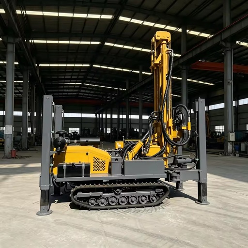 Diesel Portable Drill Crawler Mine Drilling Rig 180m Depth Hydraulic Gearbox Gear Pump 350mm Max Drilling Diameter Motor