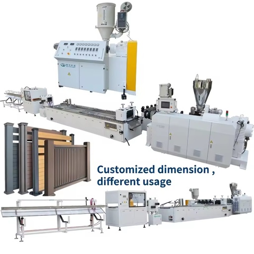 Automatic Twin Screw WPC/PE Wood Plastic Outdoor Wall Panel Co-extrusion Production Line with 38CrMoALA Bearing