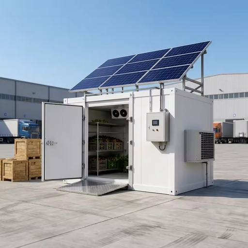Solar Powered Cold Storage Freezer Chiller Walk-In Cold Room Eco-Friendly High Efficiency Farm Food Storage Easy Operate Motor