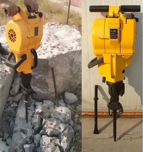 Gasoline Rotary Drilling Rig Vertical Portable Rock Drilling Machine with Engine & Pump for Mining