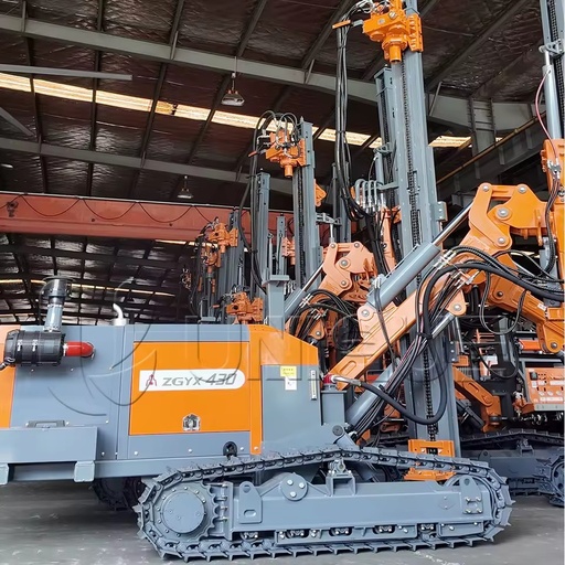 ZGYX430 21m Spilt Surface Crawler DTH Blasting Drill Rig With Air Compressor Borehole Drilling Machine for Open Pit Mining