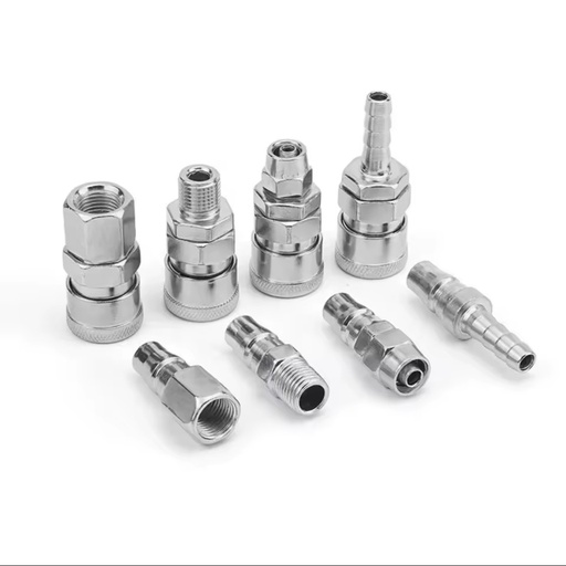 All Weather Stainless Steel Hydraulic Fitting for Excavator Extreme Cold Environment Durable Hose Barb Pipe Nipple Joint