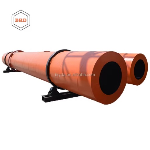 Rotary Drum Dryer Machine PLC Engine for Sand Limestone Food Processing Materials Stainless Steel Gear Steam Heating Long Term