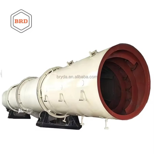 High Capacity Industrial Drum Dryer Engine Gear Sand Limestone Biomass Food Processing Stable Thermal Performance Steam Heating