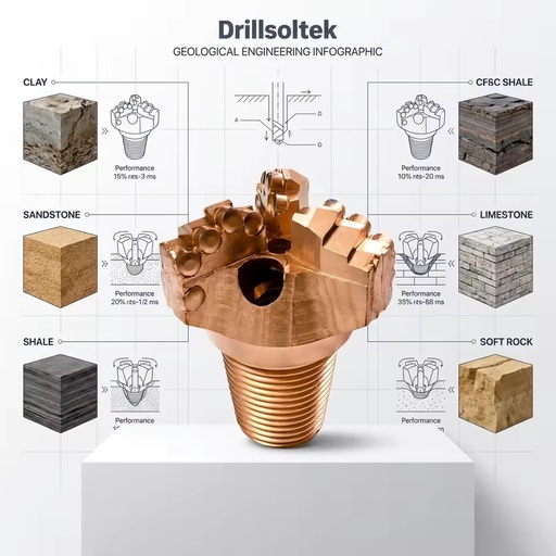 Rotary Rig PDC Drag Bit Abrasive Resistant Tungsten Carbide Hardfacing PDC Bit for Soil & Soft Rock