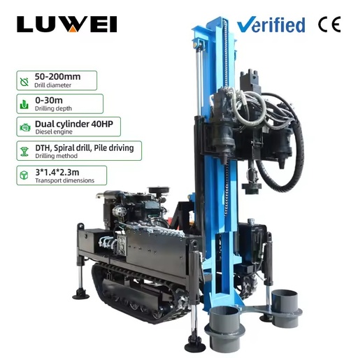 Customizable Crawler DTH Drilling Rig Rock Drilling Machine Blast Hole Drilling Equipment Hydraulic Drill Rig for Construction