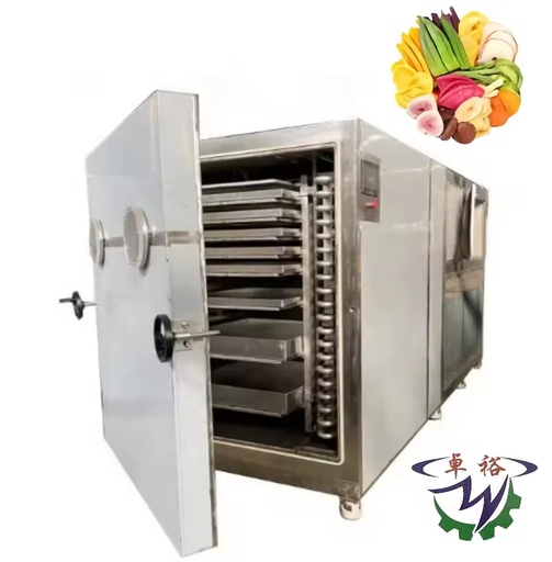 Industrial Automatic Vacuum Freeze Dryer with PLC and Pump for Food Processing 304 Stainless Steel Energy Saving