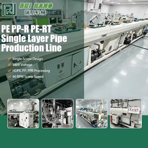 Intelligent PLC Control Single Layer PPR Pipe Extruder Production Line Household Water PPR Pipe Manufacturing Equipment
