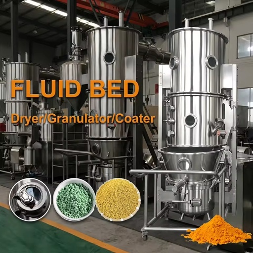 Wholesale Bulk Manufacturing High Efficiency Vertical Fluidized Bed Drying Granulator Machine 220V Industrial Lab Gear Core