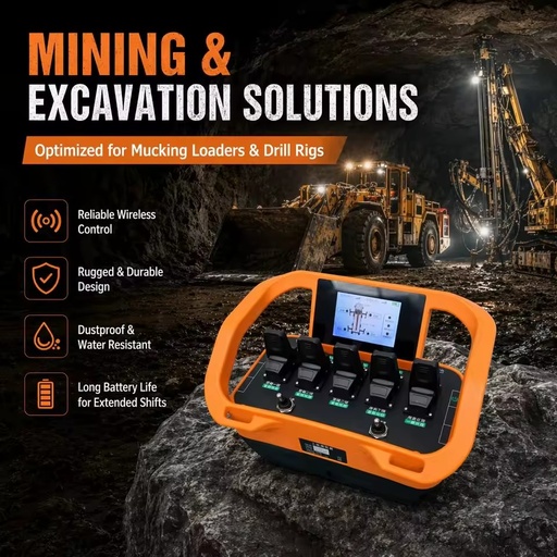 Industrial Radio Control TYC236 12V 24V IP67 One Key Leveling for Crawler Drilling Rig 500m NOMI