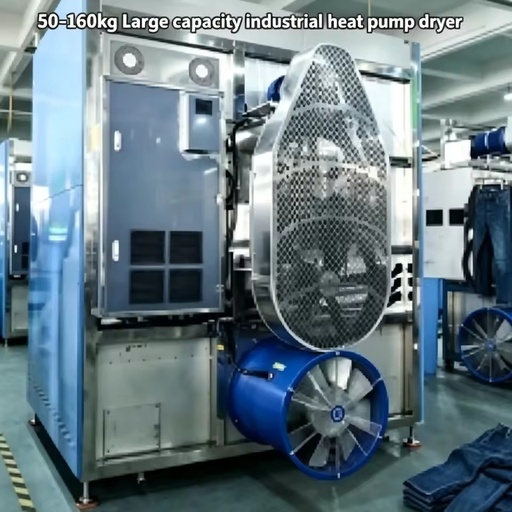 50kg Energy Saving Industrial Heat Pump Dryer, Boiler-Free Commercial Laundry Tumble Dryer for Large Factories