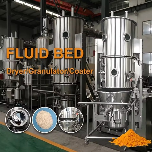 FL-300 Automatic Fluidized Bed Granulator with PLC Control Pump & Gear Electric Heating for Granules