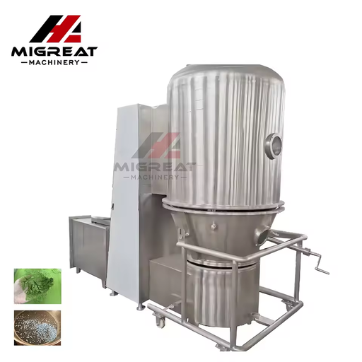 High Efficiency Stainless Steel Fluid Bed Drying Chemical Granule Dryer Gear Energy Saving Processing Machine Vertical Boiling