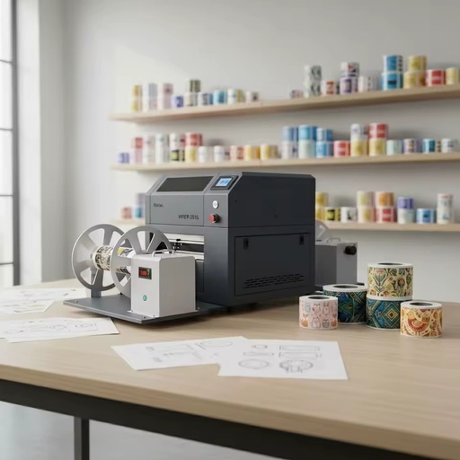 Digital Label Printer Roll to Roll Sticker Machine Barcode Inkjet Label Printer with A4 A3 Pagewide Printhead for Small Business