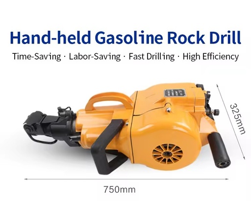 Multi-scene Applicable Self Dust Removal Gasoline Rock Drill for Plain Mountain Plateau Operations
